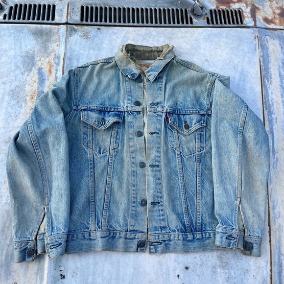 Vintage Levi’s 1970’s rustic trucker denim jean jacket men size M - Picture 1 of 9
